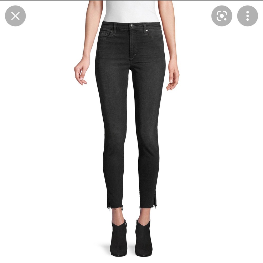 Joe’s Jeans Deirdra High Rise Skinny Ankle Split Raw Hem in Black